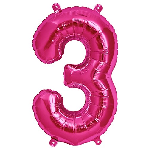 ballonfritz® Ballon Zahl 3 in Pink - XXL 40"/102cm - Folienballons für Luft oder Helium als Geburtstag, Jubiläum, Hochzeit oder Abschluss Geschenk, Party Dekoration oder Überraschung ballonfritz® Ballon Zahl 3 in Pink - XXL 40"/102cm - Folienballons für Luft oder Helium als Geburtstag, Jubiläum, Hochzeit oder Abschluss Geschenk, Party Dekoration oder Überraschung von ballonfritz