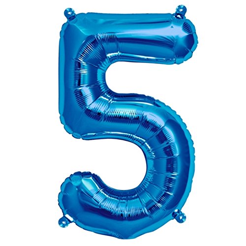 ballonfritz® Ballon Zahl 5 in Blau - XXL 40"/102cm - Folienballons für Luft oder Helium als Geburtstag, Jubiläum, Hochzeit oder Abschluss Geschenk, Party Dekoration oder Überraschung ballonfritz® Ballon Zahl 5 in Blau - XXL 40"/102cm - Folienballons für Luft oder Helium als Geburtstag, Jubiläum, Hochzeit oder Abschluss Geschenk, Party Dekoration oder Überraschung von ballonfritz