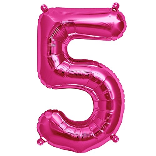 ballonfritz® Ballon Zahl 5 in Pink - XXL 40"/102cm - Folienballons für Luft oder Helium als Geburtstag, Jubiläum, Hochzeit oder Abschluss Geschenk, Party Dekoration oder Überraschung ballonfritz® Ballon Zahl 5 in Pink - XXL 40"/102cm - Folienballons für Luft oder Helium als Geburtstag, Jubiläum, Hochzeit oder Abschluss Geschenk, Party Dekoration oder Überraschung von ballonfritz