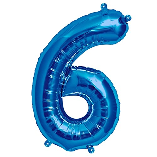 ballonfritz® Ballon Zahl 6 in Blau - XXL 40"/102cm - Folienballons für Luft oder Helium als Geburtstag, Jubiläum, Hochzeit oder Abschluss Geschenk, Party Dekoration oder Überraschung ballonfritz® Ballon Zahl 6 in Blau - XXL 40"/102cm - Folienballons für Luft oder Helium als Geburtstag, Jubiläum, Hochzeit oder Abschluss Geschenk, Party Dekoration oder Überraschung von ballonfritz