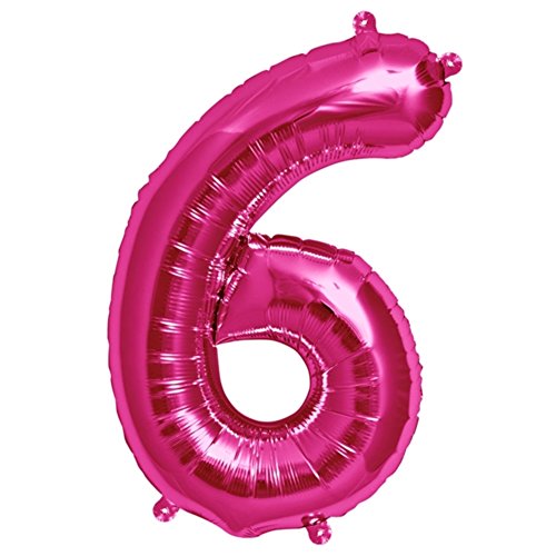 ballonfritz® Ballon Zahl 6 in Pink - XXL 40"/102cm - Folienballons für Luft oder Helium als Geburtstag, Jubiläum, Hochzeit oder Abschluss Geschenk, Party Dekoration oder Überraschung ballonfritz® Ballon Zahl 6 in Pink - XXL 40"/102cm - Folienballons für Luft oder Helium als Geburtstag, Jubiläum, Hochzeit oder Abschluss Geschenk, Party Dekoration oder Überraschung von ballonfritz