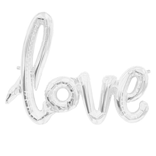 ballonfritz® love-Schriftzug Luftballon in Silber - XXL Folienballon als Hochzeit Deko, Geschenk oder Liebes-Überraschung zum Valentinstag ballonfritz® love-Schriftzug Luftballon in Silber - XXL Folienballon als Hochzeit Deko, Geschenk oder Liebes-Überraschung zum Valentinstag von ballonfritz