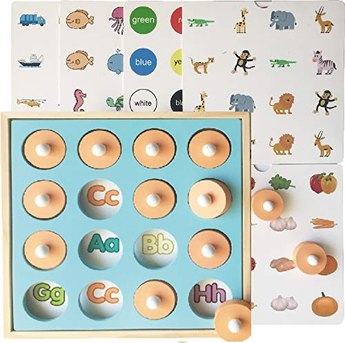 B&Julian® Holz Memo-Spiel Puzzle Gedächtnisspiel Legespiel Tiere 12 Suchspiel als Set Puzzle für Kinder ab 3 Jahren von B&Julian