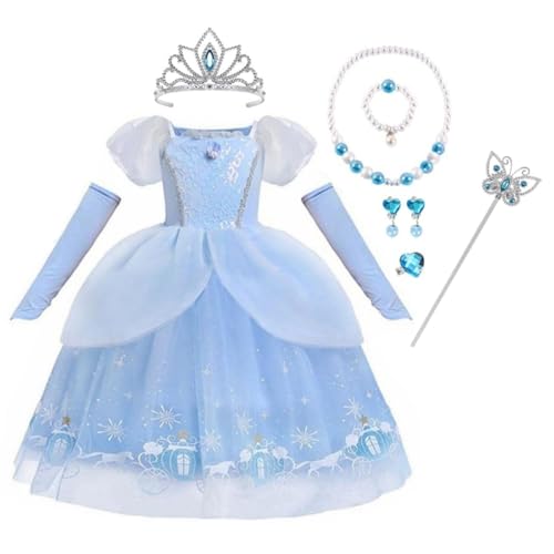B&M Cinderella-Prinzessinnen-Kleid für Mädchen, Kostüm, Kostüm, Zubehör, für Kinder, Halloween, Cosplay, Geburtstagsparty, 2–3 Jahre B&M Cinderella-Prinzessinnen-Kleid für Mädchen, Kostüm, Kostüm, Zubehör, für Kinder, Halloween, Cosplay, Geburtstagsparty, 2–3 Jahre von B&M