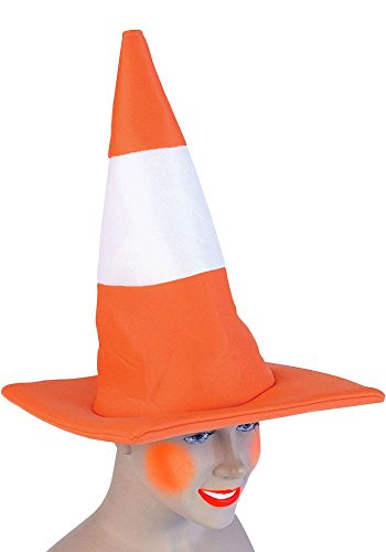 Adults Orange Road Traffic Cone Hat Funny Stag Night Fancy Dress Costume by Henbrandt von B&S Trendz