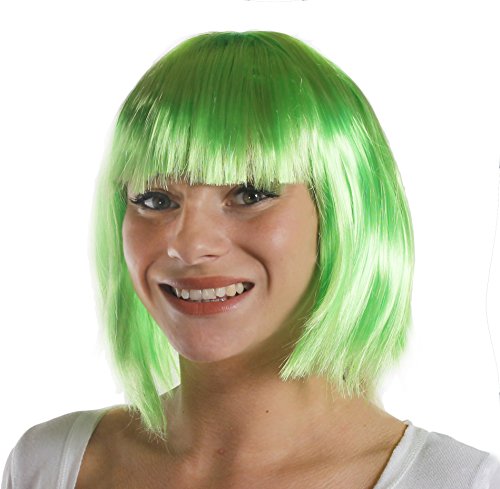 Express Fun Ltd Kurze Perücken Damen Abendkleid / Kostüm-Perücke / Partei-Perücke (Grün) von I LOVE FANCY DRESS