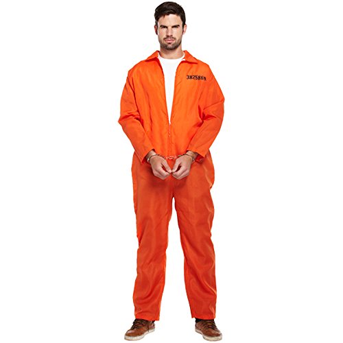 Prisoner Fancy Dress Costume (Orange) von B&S Trendz