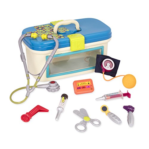 B. toys Arztkoffer Kinder 10 Teile mit Zubehör – Fieberthermometer, Spritze, Stethoskop und mehr – Spielzeug ab 18 Monaten von B. toys