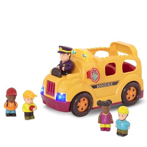 B. toys by Battat – Boogie Bus – Interaktiver Schulbus mit 5 Figuren, Lichtern und Tönen für Kinder ab 18 Monaten von B. toys