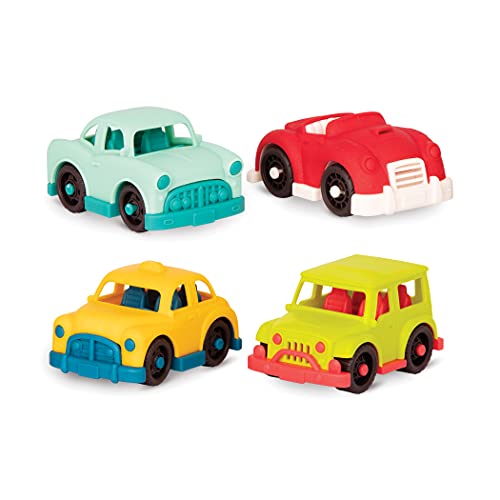 B. Toys BX1945Z B.Toys Happy Cruisers-Mini Auto Set 2 mit Oldtimer, Taxi, Geländewagen, Sportwagen, bunt, geeignet für Kinder ab 12 Monaten-45541, Mehrfarbig von Battat