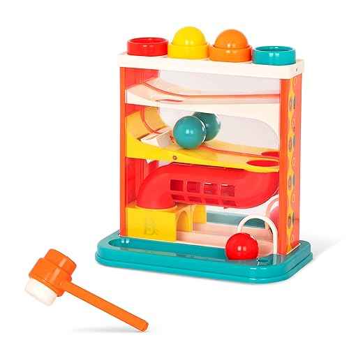 B. toys Kugelbahn Motorikspielzeug – Hammerspiel mit Hammer und 4 Kugeln – Lernspielzeug Hämmerchenspiel, Baby Spielzeug für Kinder ab 1 Jahr (7 Teile) B. toys Kugelbahn Motorikspielzeug – Hammerspiel mit Hammer und 4 Kugeln – Lernspielzeug Hämmerchenspiel, Baby Spielzeug für Kinder ab 1 Jahr (7 Teile) von B.