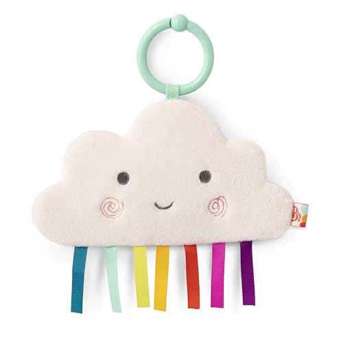 B. Toys BX2019Z B.Toys Crinkly Cloud-Knisterwolke für Neugeborene zum Fühlen und Hören, mit Clip zum Befestigen, bunt-45556, Mehrfarbig von B. Toys