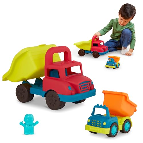 B. toys 2 Kipplaster LKWs Groß und Klein mit Figur – Kinder Auto Spielzeug Outdoor Sandkasten Sandspielzeug – Fahrzeuge für Mädchen und Jungen ab 1 Jahr von B.