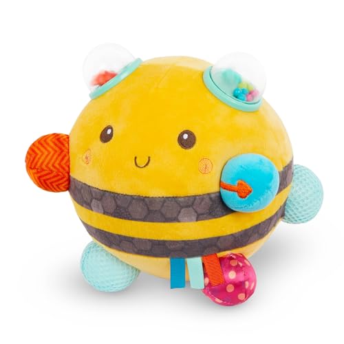 B. toys Baby Spielzeug Kuscheltier Biene, Sensorik Spielzeug interaktiv mit Geräuschen, Babyspielzeug Plüschtier für Mädchen und Jungen ab 0 Monaten von B. toys