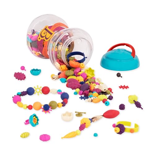 B. toys 300 Teile Bastelset Kinder Pop Arty – Schmuck Basteln, Bunte Perlen zum Zusammenstecken, Kinderschmuck, DIY – Spielzeug ab 4 Jahren von B. toys