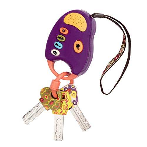 B. toys Funkeys Spielzeugschlüssel Lila für Kinder und Babys – Autoschlüssel Spielzeug mit Licht und Geräuschen Baby Spielzeug ab 10 Monaten – 100 Prozent Schadstofffrei von B.