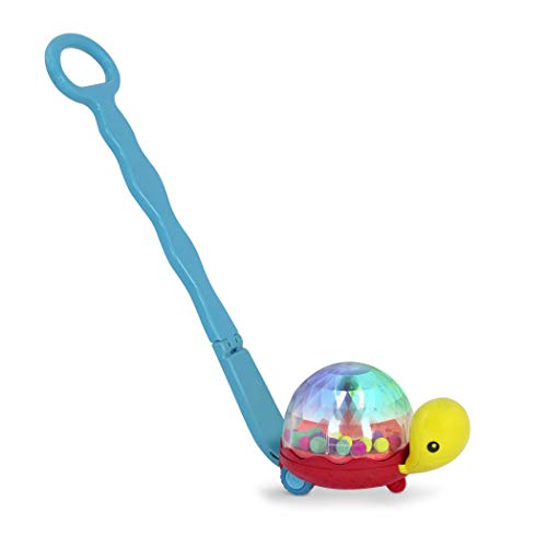 B. toys Baby Spielzeug Schildkröte Lauflernhilfe und Krabbelhilfe, Nachziehspielzeug mit Lichtern – Schiebespielzeug, Motorikspielzeug ab 1 Jahr von B. toys