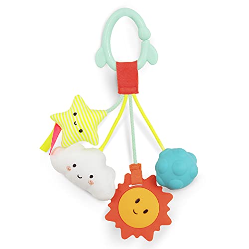 B. toys Baby Spielzeug Weltall Beißring mit Rassel, Stern und Wolke Kuscheltier – Motorikspielzeug für Mädchen und Jungen, Babyspielzeug ab 3 Monaten von B. toys