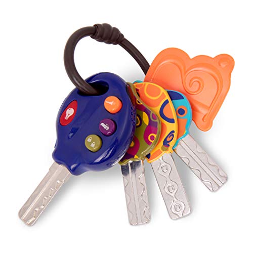 B. toys Luckeys Spielzeugschlüssel Blau für Kinder und Babys – Autoschlüssel Spielzeug mit Licht und Geräuschen Baby Spielzeug ab 10 Monaten von B.