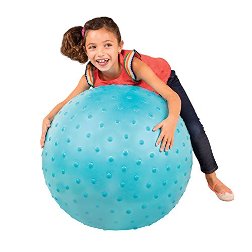 B. toys Großer Kinder Hüpfball 66 cm, blauer Sprungball mit Noppen und Handpumpe zum Spielen, Sitzen und Hüpfen – für Mädchen und Jungen ab 3 Jahren von B. toys