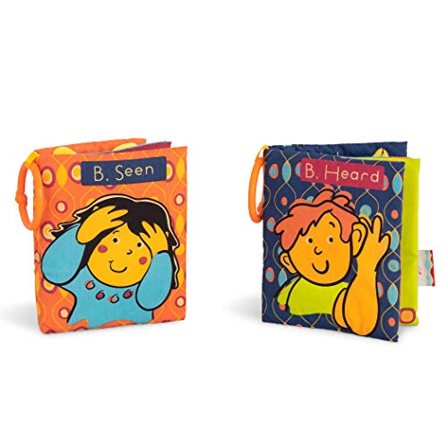 B. toys by Battat BX1732Z Peek-a-Books Set B. toys-BX1732Z-Peek-a-Books 2 Fühlbücher für Babys ab 6 Monaten, Mehrfarbig, Medium von B. toys by Battat