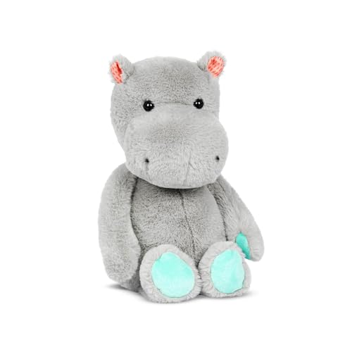 B. Softies BX2237EZ Kuscheltier Nilpferd – Superweich und groß – Plüschtier Hippo dunkelgrau, Baby und Kinder Spielzeug für Mädchen und Jungen ab 0 Monate, Grau von B. toys