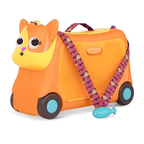 B. toys – Kinder Handgepäck Koffer Katze – Reisekoffer, Kinderkoffer mit Licht & Geräuschen – Kindergepäck zum Draufsitzen – mit Stauraum – für Mädchen und Jungen ab 2 Jahren – Lolo von B. toys