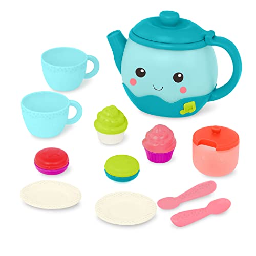 B. Play – Teeservice Kinder – 17-teiliges Teeset – Lichter und Geräusche – Desserts zum Formen sortieren – Spielzeug ab 18 Monaten – Musikalische Teeparty von B.