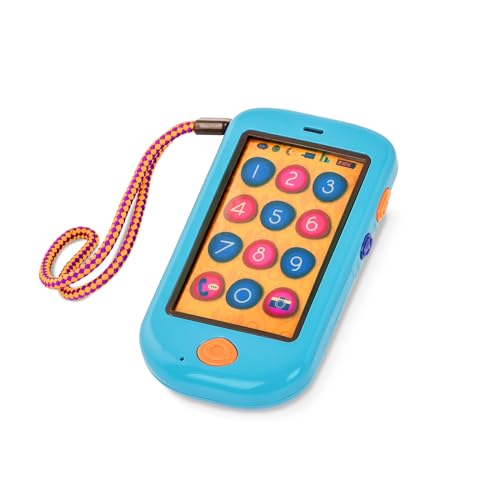 B. toys Babyspielzeug – HiPhone Handy Smartphone Spielzeugtelefon für Kinder mit Tönen, Musik und Sprachnachrichten auf Englisch für Babys ab 18 Monaten, 100% Schadstofffrei von B. toys