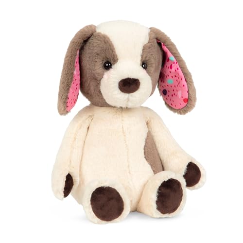 B. toys Kuscheltier Hund – Superweich mit langen Ohren – Plüschtier Welpe braun weiß, Baby und Kinder Spielzeug für Mädchen und Jungen ab 0 Monate von B. toys