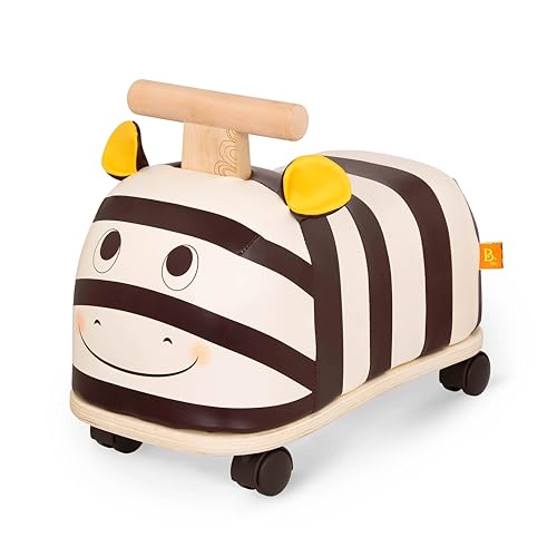 B. toys Rutschauto aus Holz – Rutscher Zebra auf Rollen für Kinder und Babys, Kinderfahrzeug, Rutschfahrzeug, Babyrutscher, Spielzeug ab 18 Monaten von B.