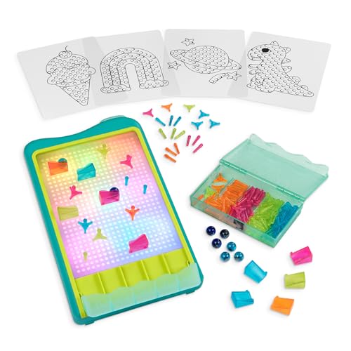B. Toys – Marble Run & Peg Board – Color-Changing Light Board – 180pc Creative Art Toy – Toys for Toddlers, Kids – 4 Years + – Light-Up Marble Drop von B.