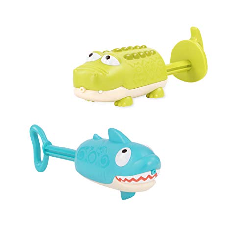 B. Toys Wasserpistolen Hai und Krokodil für Kinder – Wasserspritzpistole für Bad Badewanne und Pool Garten Draußen für Kinder ab 18 Monaten (2 Teile) von B. toys