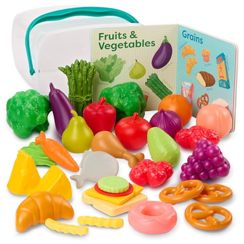 B. toys – Spielzeug-Essen im Eimer – 32-tlgs. Kinderküche Zubehör – Lernbuch für Kinder – Eimer mit Deckel – ab 2 Jahren von B.