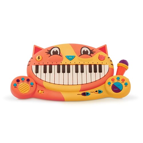 B. toys Meowsic Katzen Keyboard – Spielzeug Piano mit Mikrofon und Musik – Kinder Klavier Spielzeug ab 2 Jahren von B.