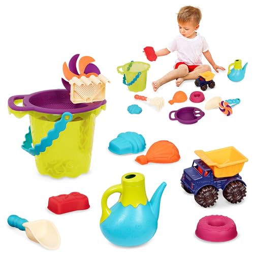 B. toys Sandspielzeug 11 Teile mit Tasche –Sandkasten Spielzeug, Strand, Spielplatz mit Eimer, Schaufel, Sandförmchen, Kipper – Spielzeug ab 18 Monaten B. toys Sandspielzeug 11 Teile mit Tasche –Sandkasten Spielzeug, Strand, Spielplatz mit Eimer, Schaufel, Sandförmchen, Kipper – Spielzeug ab 18 Monaten von B.