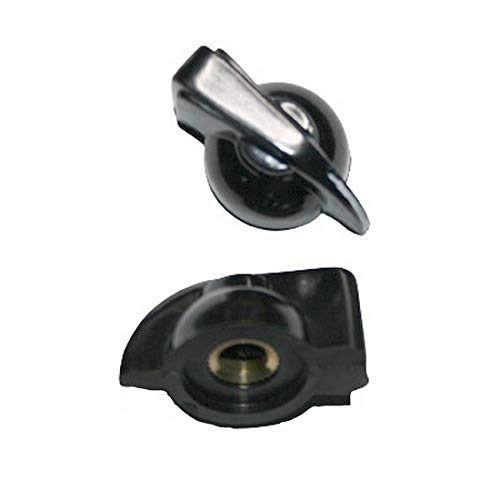 B2Q Drehknopf Geräteknopf Potiknopf 6mm schwarz 2 Stück (0074) von B2Q