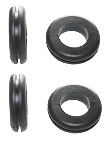 Durchgangstüllen Kabeldurchführung Kabeldurchlass 10mm schwarz 4 Stück (0157) von B2Q