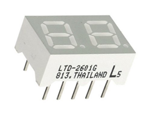 B2Q LED-Anzeige 7-Segment-Anzeige LTD-2601G 2Digit grün (0024) von B2Q