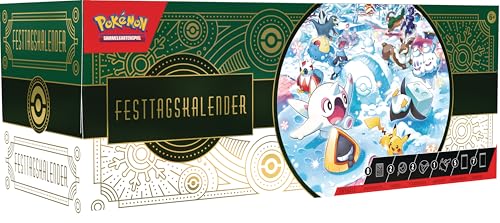 Pokémon-Sammelkartenspiel Festtagskalender (8 holografische Promokarten, 5 Boosterpacks, 7 Funpacks & Accessoires) Pokémon-Sammelkartenspiel Festtagskalender (8 holografische Promokarten, 5 Boosterpacks, 7 Funpacks & Accessoires) von Pokémon