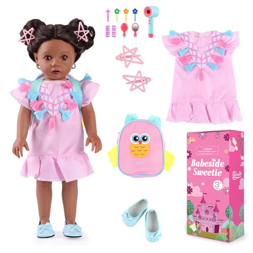 BABESIDE 18-teiliges Puppenzubehör für Mädchen, 40,6 cm, rosa Eulen-Rucksack, Spielset enthält Puppen, Kleidung, Hosen, Schuhe, Haarnadeln, Kämme, Haartrockner, Lockenwickler, Spiegel, Haarseil BABESIDE 18-teiliges Puppenzubehör für Mädchen, 40,6 cm, rosa Eulen-Rucksack, Spielset enthält Puppen, Kleidung, Hosen, Schuhe, Haarnadeln, Kämme, Haartrockner, Lockenwickler, Spiegel, Haarseil von BABESIDE