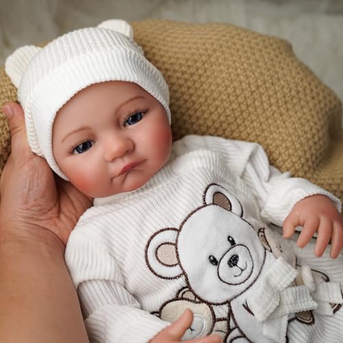 BABESIDE Realistische Reborn-Babypuppen 20 Zoll Alger Neugeborene Lebensechte Babypuppen Junge Realistische Puppen Weicher Stoffkörper Realistische Babypuppen Offene Blaue Augen BABESIDE Realistische Reborn-Babypuppen 20 Zoll Alger Neugeborene Lebensechte Babypuppen Junge Realistische Puppen Weicher Stoffkörper Realistische Babypuppen Offene Blaue Augen von BABESIDE