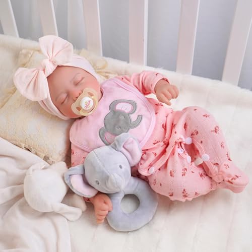 BABESIDE Realistische Reborn Baby Puppen Mädchen – 17 Zoll Neugeborene Baby lebensechte mit Weichem Vinylkörper - Silikon Baby Puppen Schlafende Baby Puppen Geburtstagsgeschenk Set BABESIDE Realistische Reborn Baby Puppen Mädchen – 17 Zoll Neugeborene Baby lebensechte mit Weichem Vinylkörper - Silikon Baby Puppen Schlafende Baby Puppen Geburtstagsgeschenk Set von BABESIDE