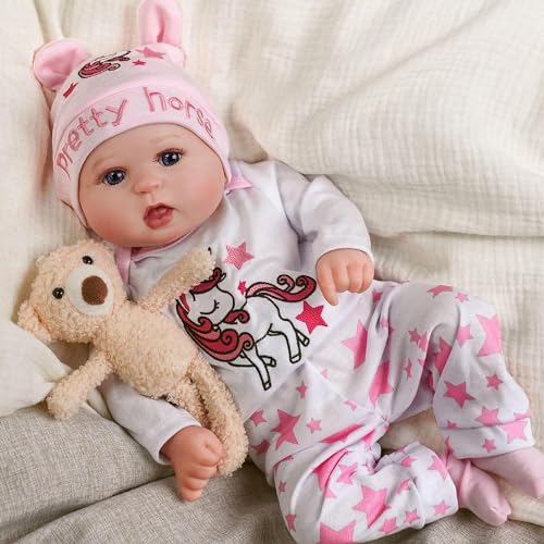 BABESIDE Realistische Baby Puppen 20 Zoll Soft Vinyl Lächeln Reborn Puppe Anatomisch Korrektes Lebensechte Babypuppen Eine Lebensechte Reborn Baby Puppe die wie das echte Baby aussieht von BABESIDE