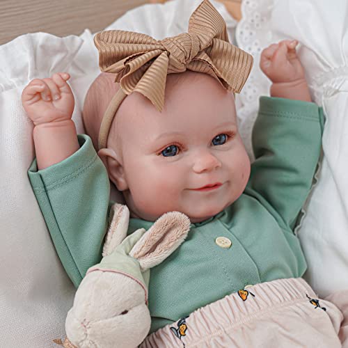 BABESIDE Reborn-Baby Puppen 20 Zoll Lebensechte Baby Puppen Niedliche Grills Weiches Vinyl Realistische Neugeborene Baby Puppen Real Life mit Süßem Lächeln Realistische Baby Puppe von BABESIDE