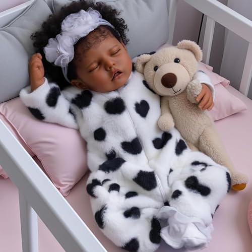 BABESIDE Reborn-Baby Schwarzes Mädchen – 17 Zoll Große, Weiche, Lebensechte Reborn Puppe, Handgefertigte Afrikanische Neugeborenenpuppe, die Echt Aussieht, mit ZubehöR und Box für Kinder Ab 3 Jahren BABESIDE Reborn-Baby Schwarzes Mädchen – 17 Zoll Große, Weiche, Lebensechte Reborn Puppe, Handgefertigte Afrikanische Neugeborenenpuppe, die Echt Aussieht, mit ZubehöR und Box für Kinder Ab 3 Jahren von BABESIDE