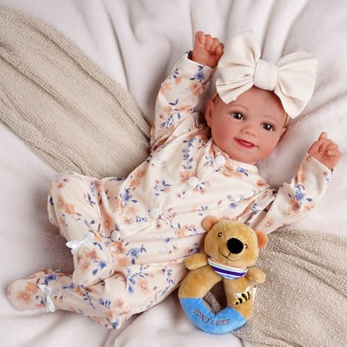 BABESIDE Reborn Puppe Lebensecht – 17 Zoll Realistisches Neugeborenes Baby Mädchen mit Offenen Augen, Inklusive Zubehör für Kinder ab 3 Jahren von BABESIDE