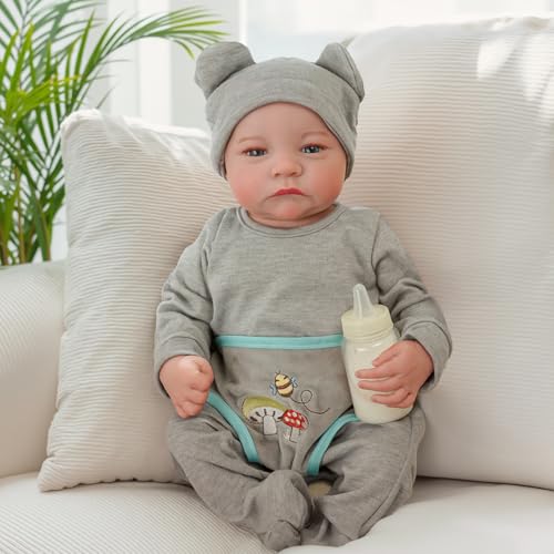 BABESIDE Lebensechte Reborn-Baby Puppen Junge - 18 Zoll Reborn Baby VollSili-kon Lebensecht - Realistische Blaue Augen Junge vin-yl Nettes Neugeborenes Spielzeug Geschenk für Kinder Alter 3+ BABESIDE Lebensechte Reborn-Baby Puppen Junge - 18 Zoll Reborn Baby VollSili-kon Lebensecht - Realistische Blaue Augen Junge vin-yl Nettes Neugeborenes Spielzeug Geschenk für Kinder Alter 3+ von BABESIDE