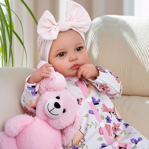 BABESIDE Reborn-Babypuppen - 20-Zoll niedliche weiche Vinylrealistische Babypuppe lebensechte Babypuppen mit komplettem Zubehör perfekt zum Kuscheln, Spielen und Verschenken BABESIDE Reborn-Babypuppen - 20-Zoll niedliche weiche Vinylrealistische Babypuppe lebensechte Babypuppen mit komplettem Zubehör perfekt zum Kuscheln, Spielen und Verschenken von BABESIDE