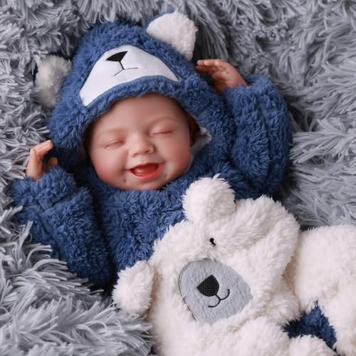 BABESIDE Reborn Puppe Lebensecht - 20 Zoll Reborn Baby Junge Handgemachte Realistische - Neugeborenes Baby mit Weichem Baumwollkörper Echte Puppen mit Spielzeugzubehör von BABESIDE